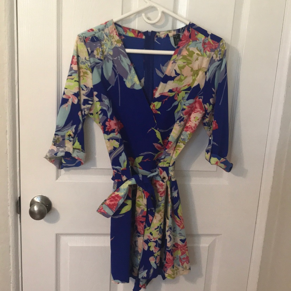 Floral Wrap Romper